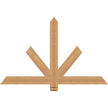 Ekena Millwork Kennewick Timber Gable Bracket, Western Red Cedar, 48"W x 30"H x 1 1/2"D x 3 1/2"F, 15/12 Pitch GBW048X30X0204KEN00SWR